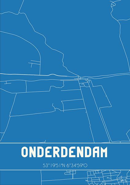 Blueprint | Map | Onderdendam (Groningen) by Prints of Place