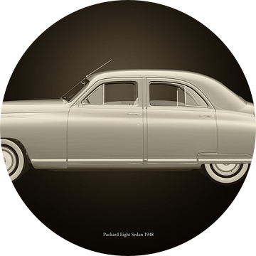 Packard Eight Sedan Zwart en Wit