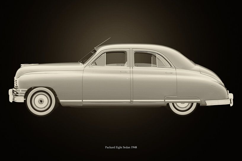 Packard Eight Sedan noir et blanc par Jan Keteleer