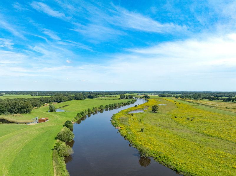 Fluss Vecht in Overijssel im Vechtetal im Sommer von Sjoerd van der Wal Fotografie