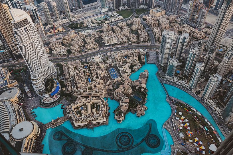 Downtown vanaf Burj Khalifa van Ronne Vinkx