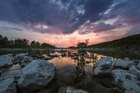 Sunset on the Meuse