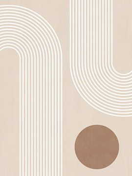 Beige Arc Poster by Elena Ristova