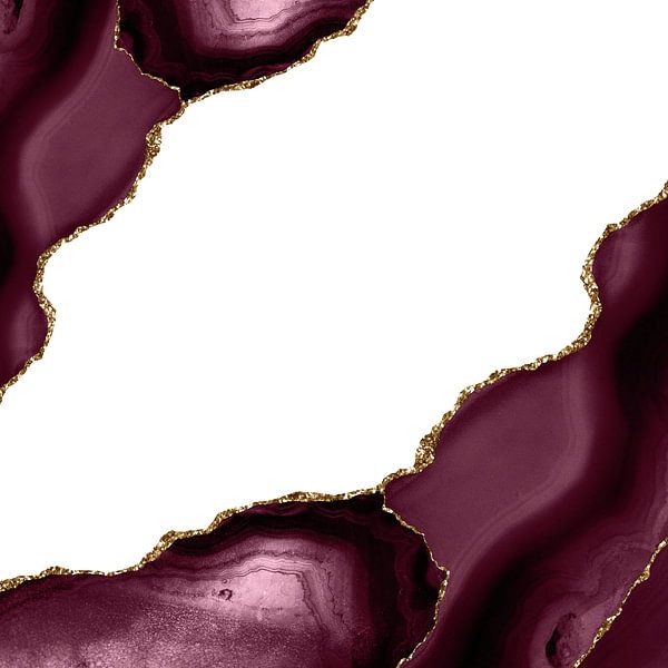 Burgunder &amp; Goldachat Textur 22 von Aloke Design