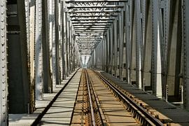 Spoorbrug bij Zaltbommel van Theo van Woerden