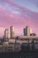 Sunrise over "Kop van Zuid", Rotterdam