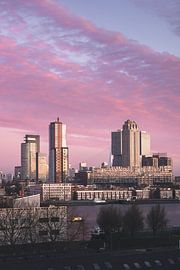 Sunrise over "Kop van Zuid", Rotterdam by Joey van Embden