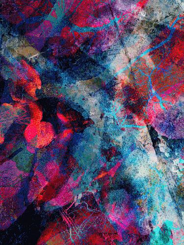 Œuvre d'art numérique moderne et abstraite - Chasser les ombres jusqu'au bout (gauche)