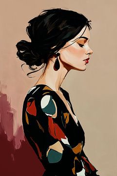 Grace, in Beige und Bordeaux Nr. 1 von Studio BB