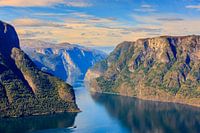 Uitzicht over het Aurlandsfjord, Noorwegen