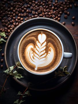 Koffie Latte Kunst V2 van drdigitaldesign