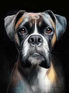 Boxer Dog Portrait #dog