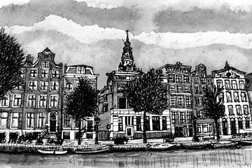Kloveniersburgwal Zuiderkerk Amsterdam Nederland van Hendrik-Jan Kornelis
