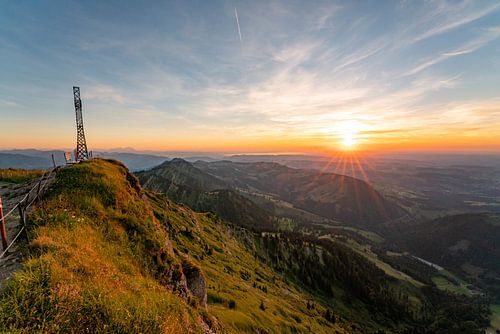 Zonsondergang op de Hochgrat richting Bodenmeer