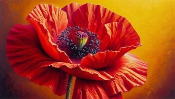 De rode papaver koningin van Sabine Wagner