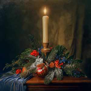 Stilleben mit Weihnachtsgesteck 1