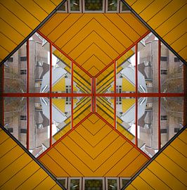 Geel geometrisch spel – Kubuswoningen Rotterdam van Bas Potman