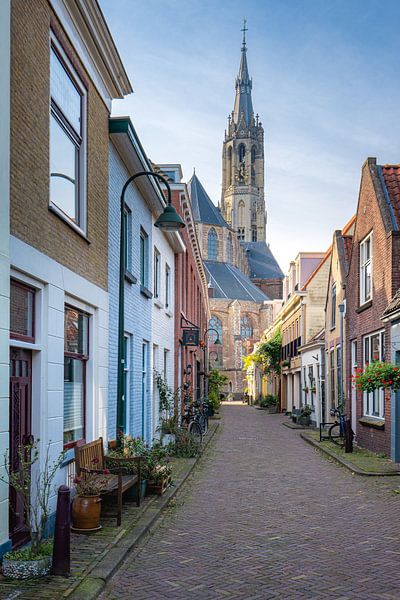 Het historische centrum van Delft, Nederland. van Sonny Vermeer