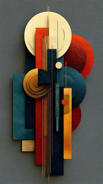 Bauhaus Jazz Rhythm - Style 3D Géométrique Abstrait par MajesticArts