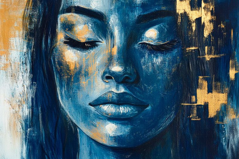 Silent beauty in blue splendour by Poster Art Shop