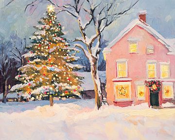 Sfeervolle Kerstverlichting Sneeuwlandschap van De Mooiste Kunst