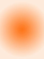 Art abstrait minimaliste : cercle avec dégradé abricot-orange
