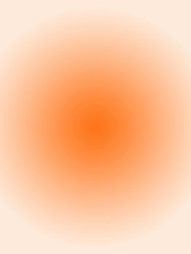 Art abstrait minimaliste : cercle avec dégradé abricot-orange sur Dina Dankers