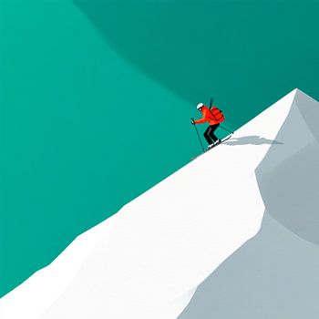 Skier en haute montagne