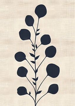 Soft minimalist artwork natural linen by Modern Collection