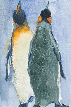 Emperor penguins by Retrotimes
