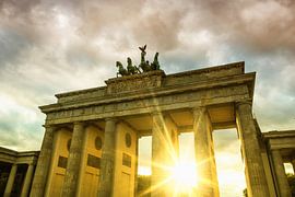 Sunset at the Brandenburg Gate by Frank Herrmann