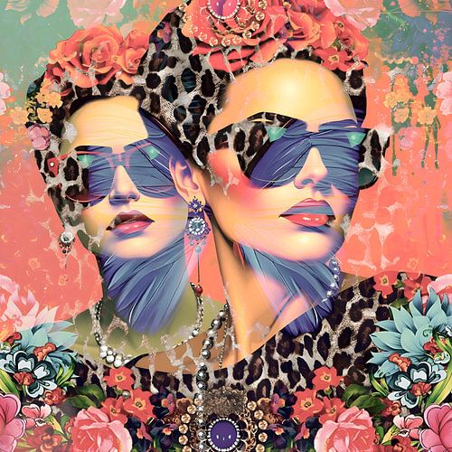 Hello Sunsine | Hello Sunshine est une œuvre estivale, colorée et vintage.