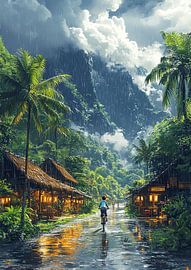 Sérénité sous la pluie : Une escapade tranquille dans la nature