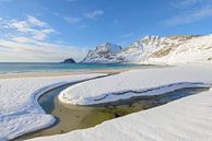 La plage de Haukland dans les Lofoten en hiver par Sjoerd van der Wal Photographie Aperçu