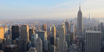 Manhattan Skyline im Sonnenuntergang