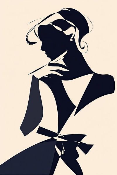 Elegante Vrouw Achtergrond van ARTEO Schilderijen