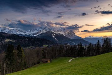 Ambiance du soir dans la région de Werdenfels sur Christina Bauer Photos