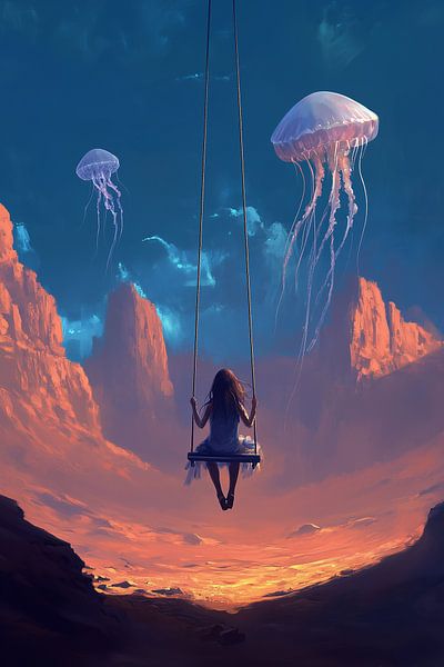 Swing in the desert by Liv ter Riet