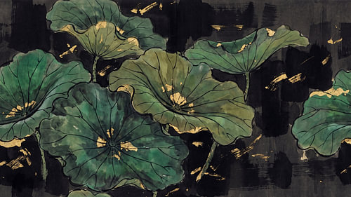 Gilded Ink Lotus
