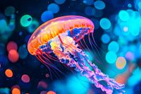 Fantasievolle Quallen unter Wasser