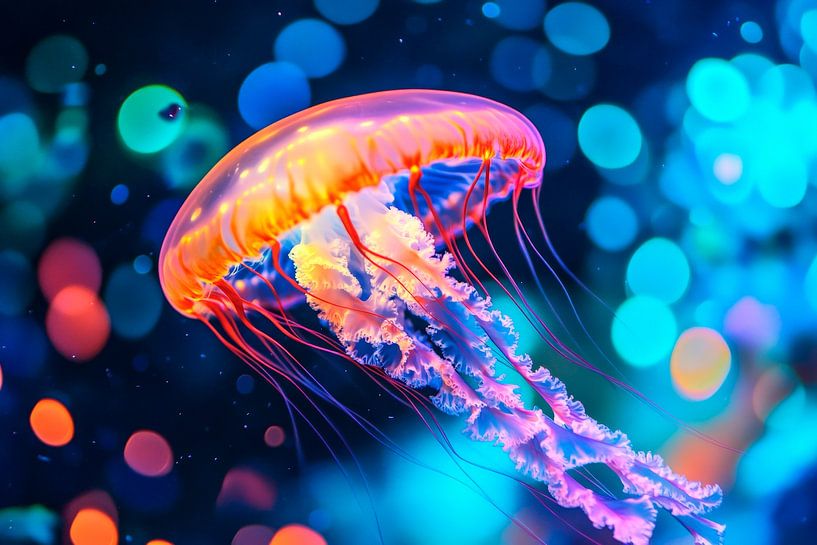 Des méduses fantastiques sous l'eau par Poster Art Shop