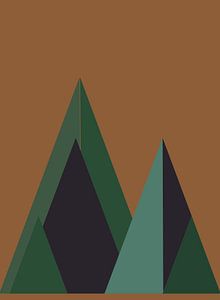 Yama - Graphic abstract design of mountains in the Dolomites
