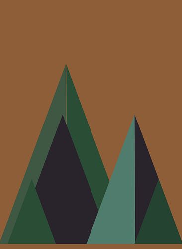Yama - Grafisch abstraktes Design von Bergen in den Dolomiten