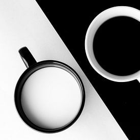 Breakfast: coffee and milk by Alice Boerrigter