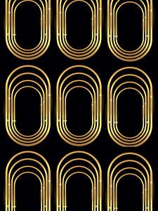 Goldenes Gleichgewicht Art Deco Geometrie