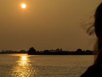 Varen bij zonsondergang
