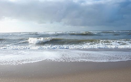 the wave – Digitale penseelstreken op wilde zee