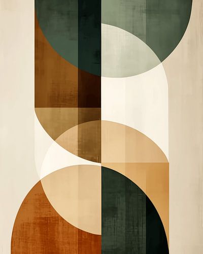 Moderne Formen und Linien in Erdtönen