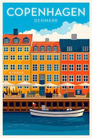 Copenhague, Danemark. sur Poster Art Shop