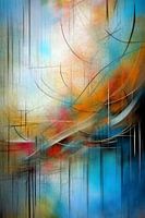 Abstract painting with fresh colours